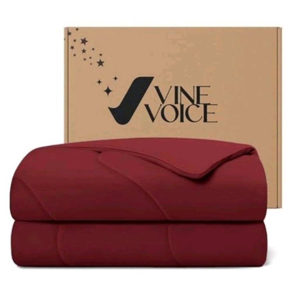 Vine Voice Cooling Comforter For Hot Sleepers Full Queen 90x90 Ruby Red NEW